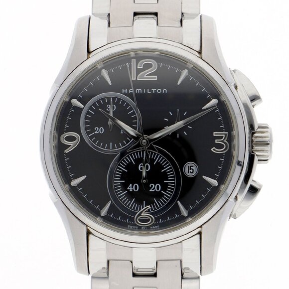 HAMILTON H326120 black SS QZ - Picture 1 of 8